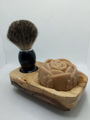 Picture of Mahogany and Teakwood Smooth and Sudsy 3 Bar Shave Soap Gift Set